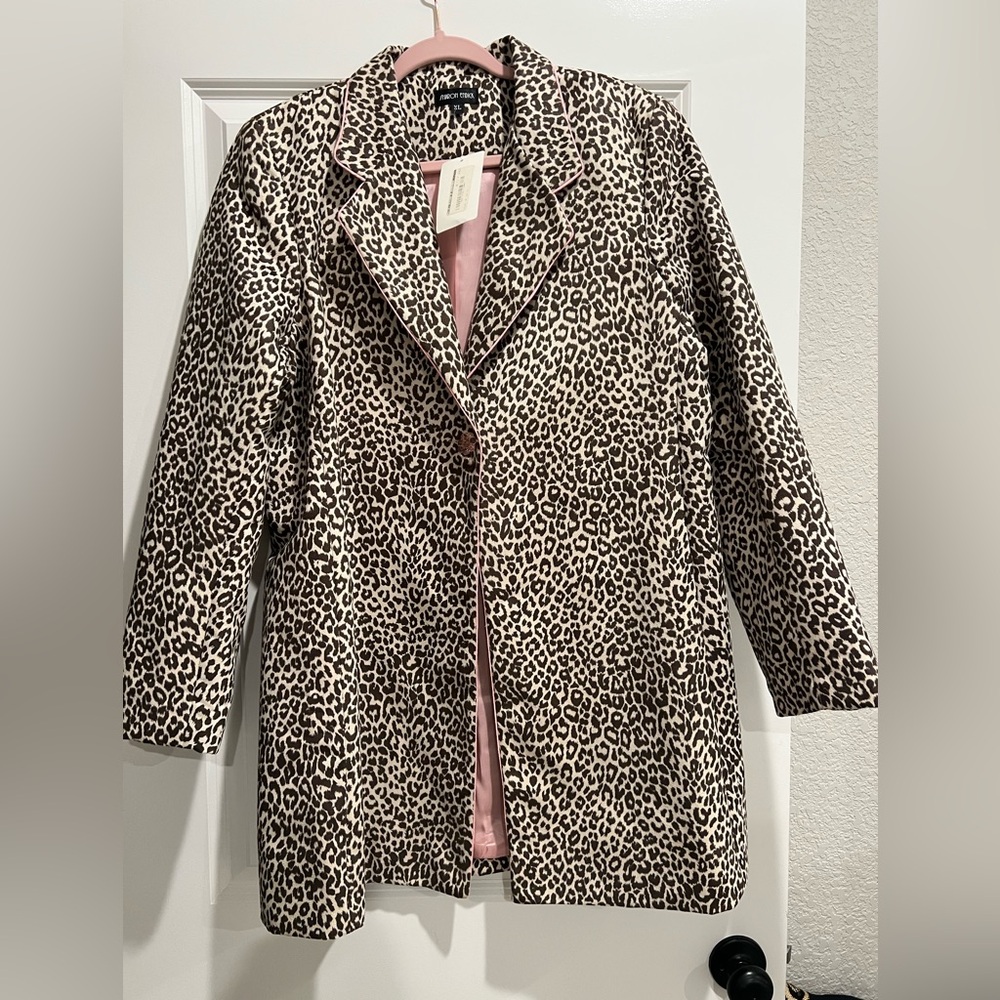 Vintage Elegant Leopard Print Coat